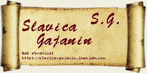 Slavica Gajanin vizit kartica